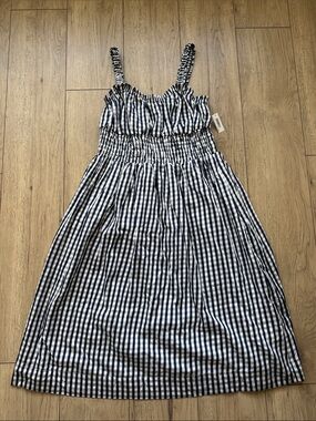 Amazon Essentials x Sofia Grainge Mommy & Me Dress Navy Gingham Women’s L NWT